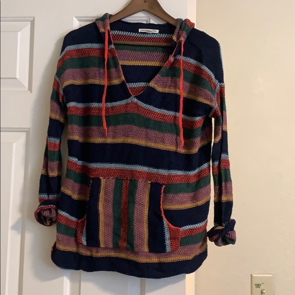 American Eagle Outfitters Sweaters - Striped hoodie sweater